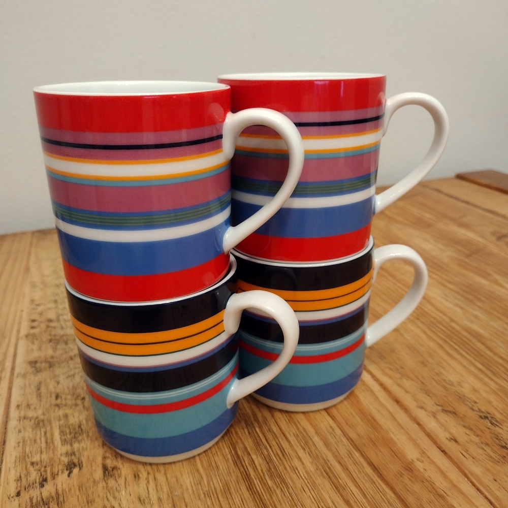 DKNY Lenox Ceramic Coffee Mugs- Set Of 4